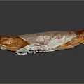 Fresh Crispy Baguette Wrapped in White Paper with Golden Crust