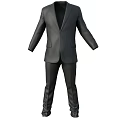 Classic Black Suit with Jacket and Pants for Formal Business Attire