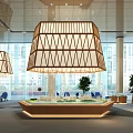 Modern Sales Office Reception Area Negotiation Area 3d model