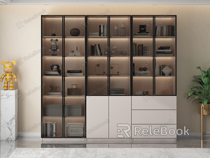 Modern bookcase model