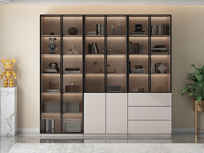 Modern bookcase model