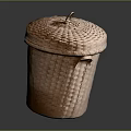 Handmade Woven Storage Basket With Lid For Organizing Items In Natural Design
