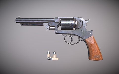 Revolver M1858 revolver 3d model