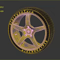StarToneTyre Premium Car Tire With Yellow Alloy Wheel And Branded Design
