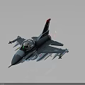Gray Military Fighter Jet With Transparent Cockpit Mounted Missiles And Tail Flame