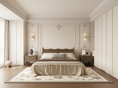 French Bedroom American Bedroom Double Bed Master Bedroom Second Bedroom Middle French Middle Bedroom model