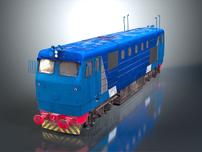 industrial LOFT train vintage train steam train 3d model