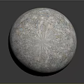 Wood Stone Sphere Ornament With Natural Rough Granular Texture Surface Design