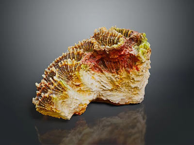 Vibrant Coral Polyps Colorful Branching Structure In Marine Habitat 3d model