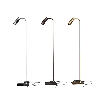Modern Slim Design Floor Lamps in Three Different Colors for Home Decor 3d model