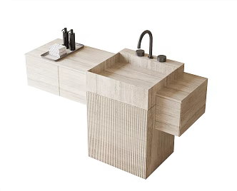 Modern Vertical Washbasin 3d model