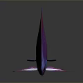 Vibrant Tropical Fish with Pink Purple Blue Striped Body and Shiny Fins on Dark Background