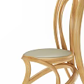 Stylish Wooden Leisure Chairs in Light Yellow and Dark Brown with Curved Back Design