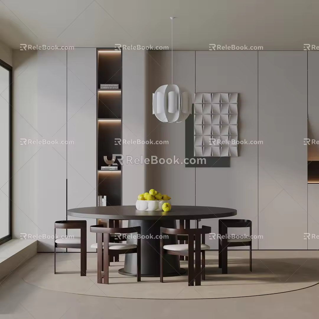 Modern dining table 3d model