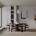 Modern dining table 3d model
