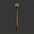 Durable Hardware Tools Featuring Large And Small Hammers With Metal Heads And Wooden Handles