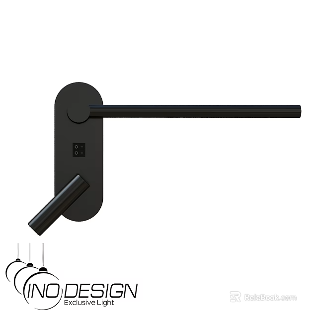 Minimalist Black Wall Sconce With Long Arm Design For Modern Home Decor 3d model 