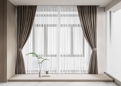 curtain fabric curtain gauze curtain fabric curtain 3d model