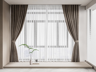 curtain fabric curtain gauze curtain fabric curtain 3d model