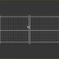 Double Wire Mesh Gate With Steel Frame And Security Lock For Outdoor Fence