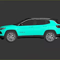 Turquoise SUV With Black Roof Sunroof And Sleek Modern Exterior Design