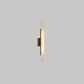 Modern Wall Sconces With Sleek Metal Frame And Illuminated Glass On Dark Background