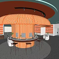 Modern Specialty Store Interior With Colorful Display Shelves And Comfortable Seating Area