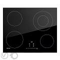 Miele Black Glass Induction Cooktop With Four Burners And Digital Controls
