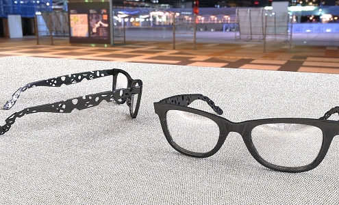 Glasses hollow glasses frame design 3d model