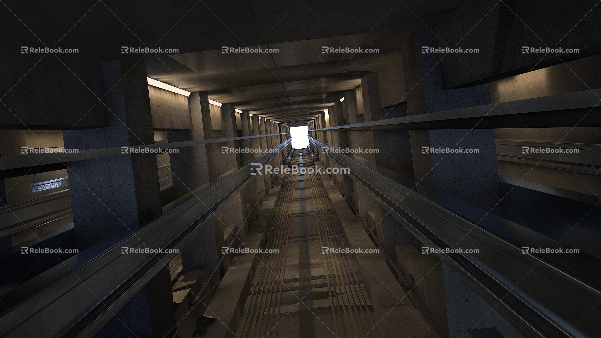 Elevator shaft interior 3d model