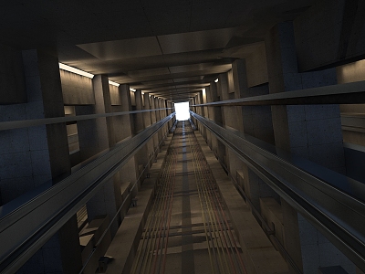 Elevator shaft interior 3d model