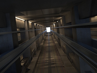 Elevator shaft interior 3d model