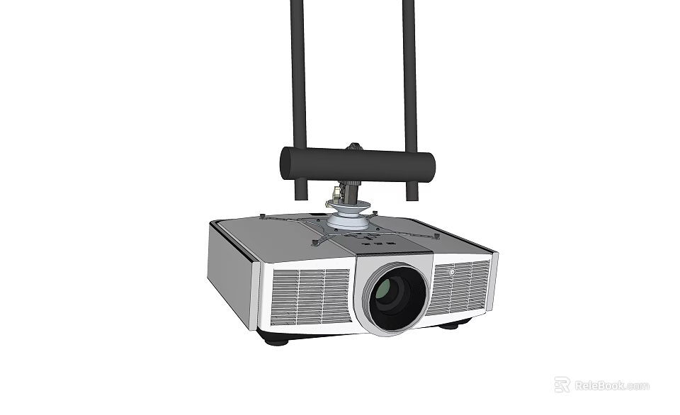 Ceiling Mounted Projection Monitoring Projector With Adjustable Bracket And Security Function 3d model