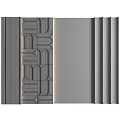 Decorative Wall Moldings With Wooden Stone And Metallic Textures For Interior Design
