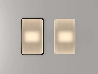 Modern Wall Sconces With Two Different Frame Colors Black And Light Beige Glass Shade 3d model