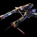 Advanced Sci Fi Spaceship Model Featuring Aerodynamic Shape And Illuminated Details