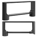 Black U Shaped And Rectangular Furniture Support Frames Design Details 3d model