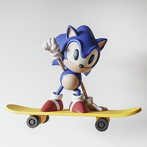 Sonic Boy Toy Sonic Hedgehog Hand-held Children's Toy Furnishings Cartoon Trendy Play Ornaments Decorative Furnishings 3d model