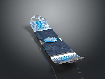 Children Friendly Skateboard With Blue Graphics And Lightweight Design For Young Riders 3d model