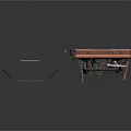 Orange And Black Industrial Equipment With Metal Panels And Support Structures