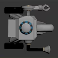 modern robot unicycle robot twin-wheeled robot 3d model