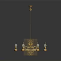 Golden Chandelier With Multiple Decorative Arms And Ornate Design For Elegant Interior Lighting