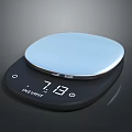 UNLOVIT Digital Electronic Scale With Silver Platform Black Base And Digital Display Showing 7.8 3d model