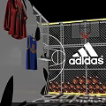 Adidas Store Interior Display With Sports Apparel Shoes And Brand Logo