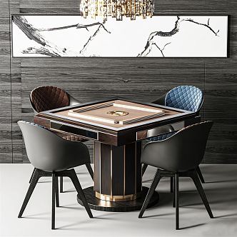 Modern Mahjong Table and Chair Mahjong Table 3d model