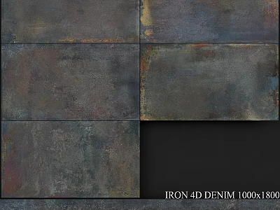 Iron 4D Denim Components Featuring Textured Surface And 1000x1800 Dimensions 3d model