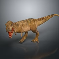 Detailed 3D Tyrannosaurus Rex Dinosaur Character With Open Mouth And Textured Skin