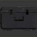 Tactical Weapon Storage Case With Gray Hard Shell And Secure Locking Straps 3d model