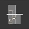 Modern Spiral Staircase With White Railings And Wooden Steps In Interior Design