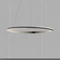 Modern Minimalist Circular White LED Pendant Light For Ceiling Lighting Design 3d model